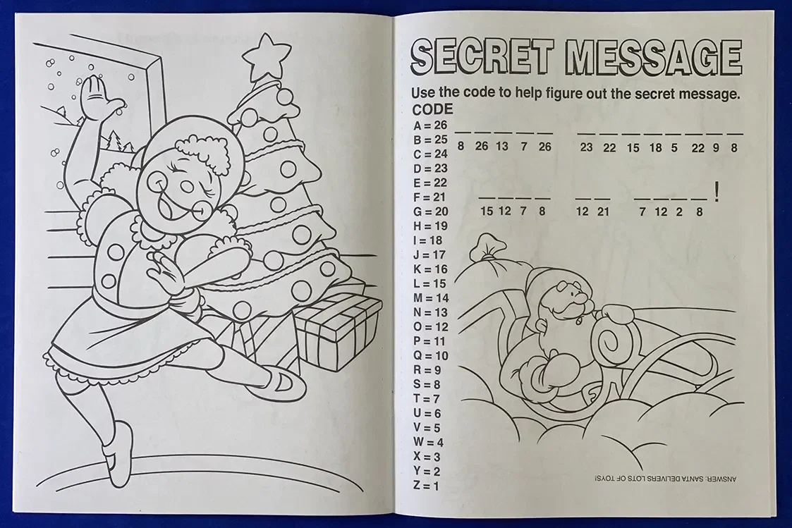 Imprinted Christmas Coloring Book — view 4