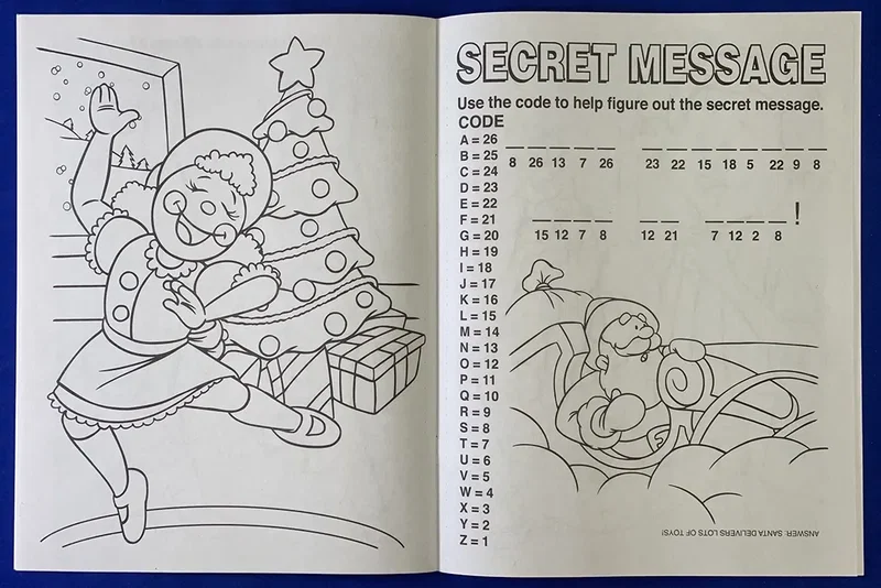 Imprinted Christmas Coloring Book — view 4