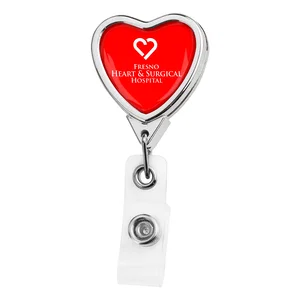 Custom Chrome Heart Badge Reel