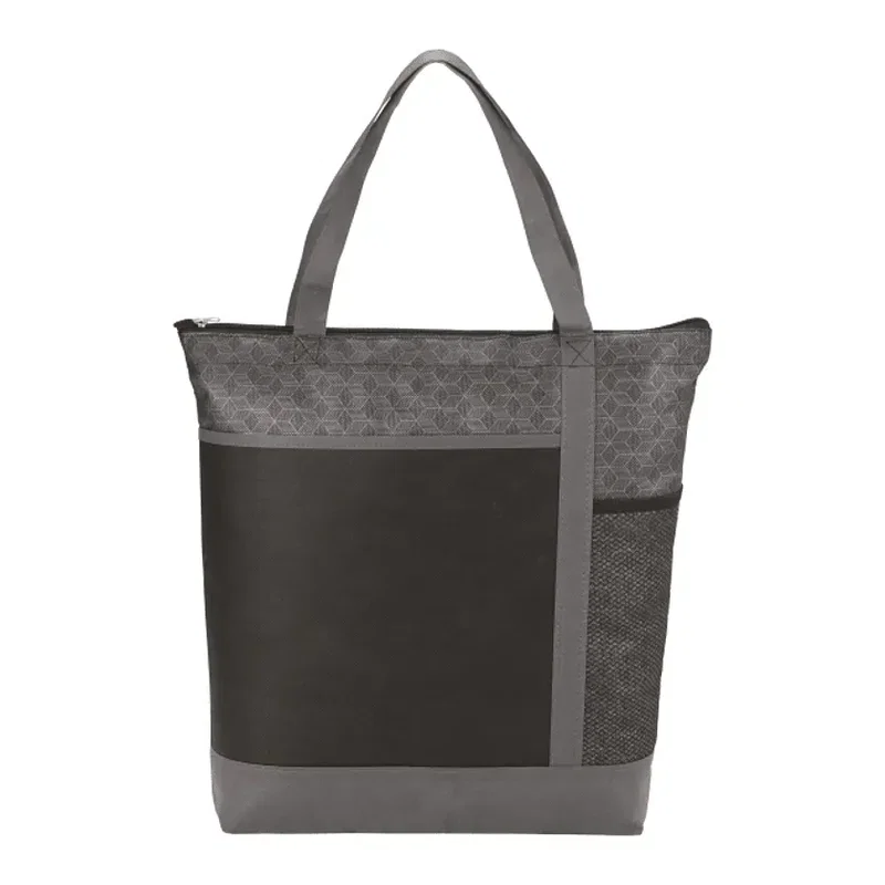 Chrome Non-Woven Zipper Convention Tote — view 2