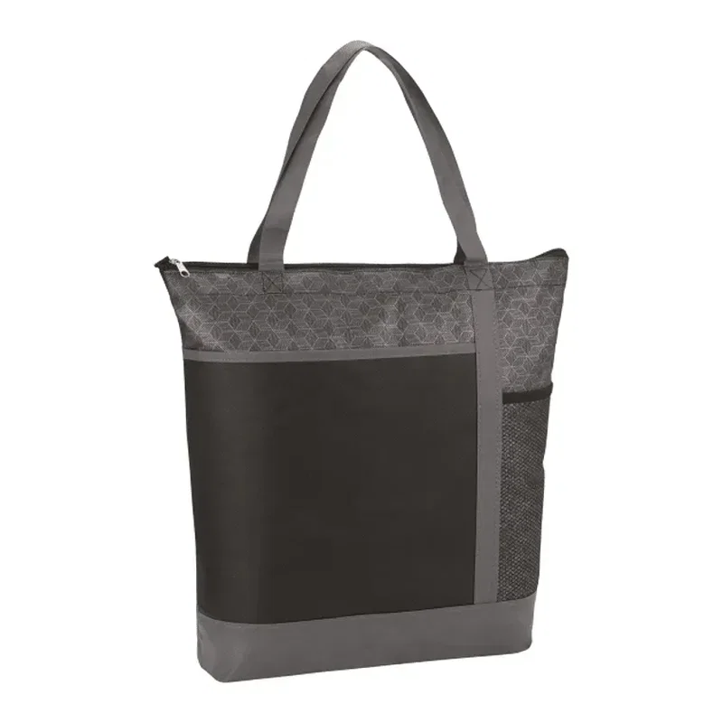 Chrome Non-Woven Zipper Convention Tote — view 4