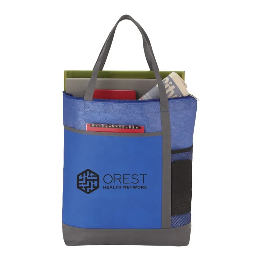 Chrome Non-Woven Zipper Convention Tote — view 7