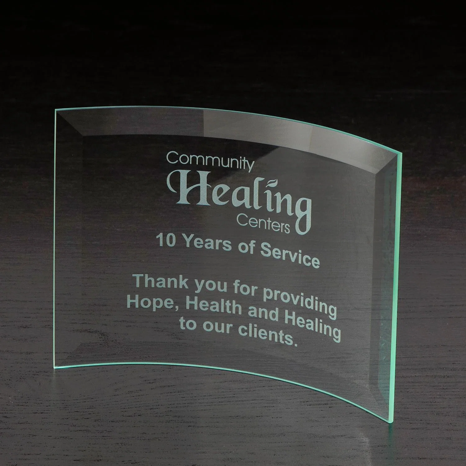 Chronicle Jade Small Glass Award — Clear — view 2