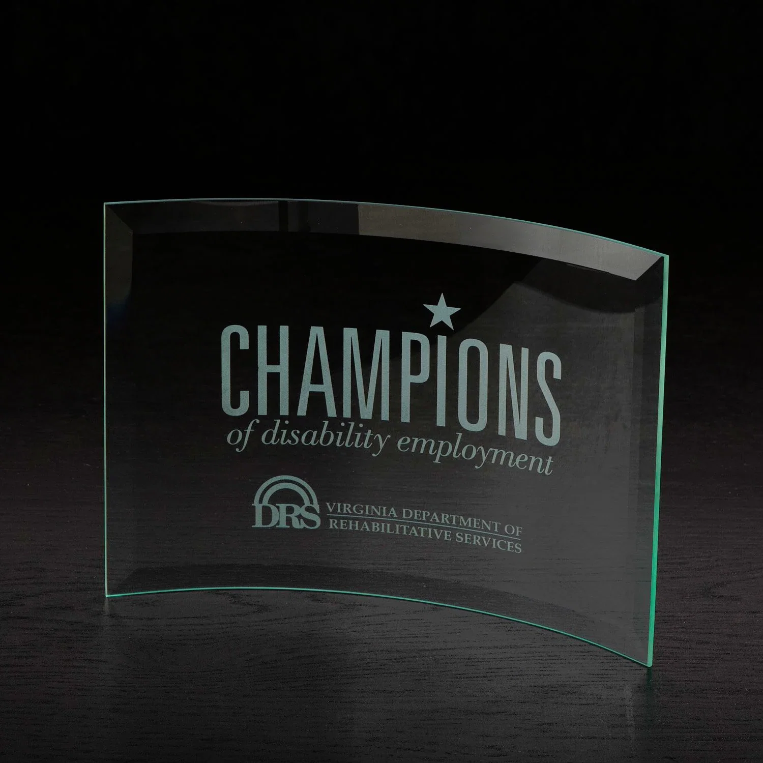 Chronicle Large Jade Glass Award — Clear — view 2