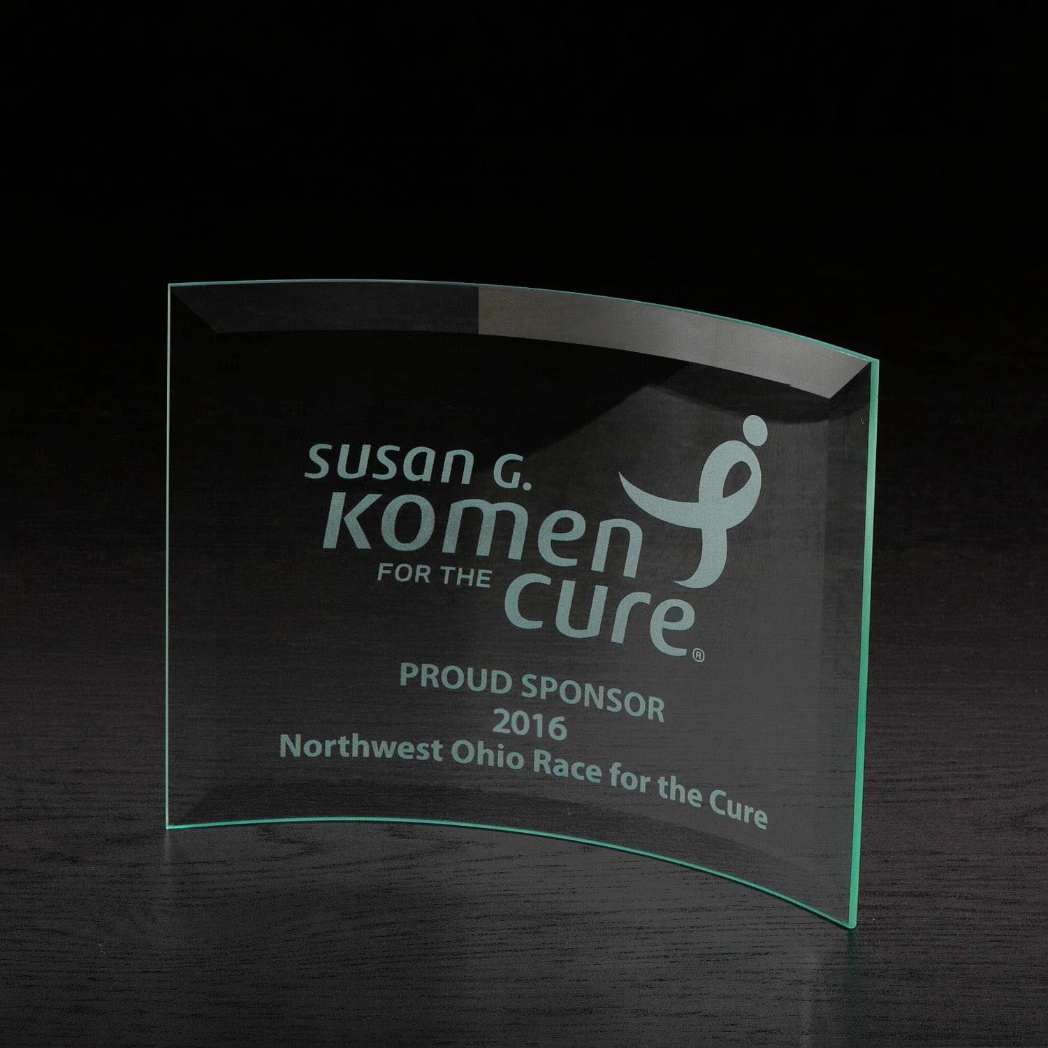 Chronicle Medium Jade Glass Award — Clear — view 2