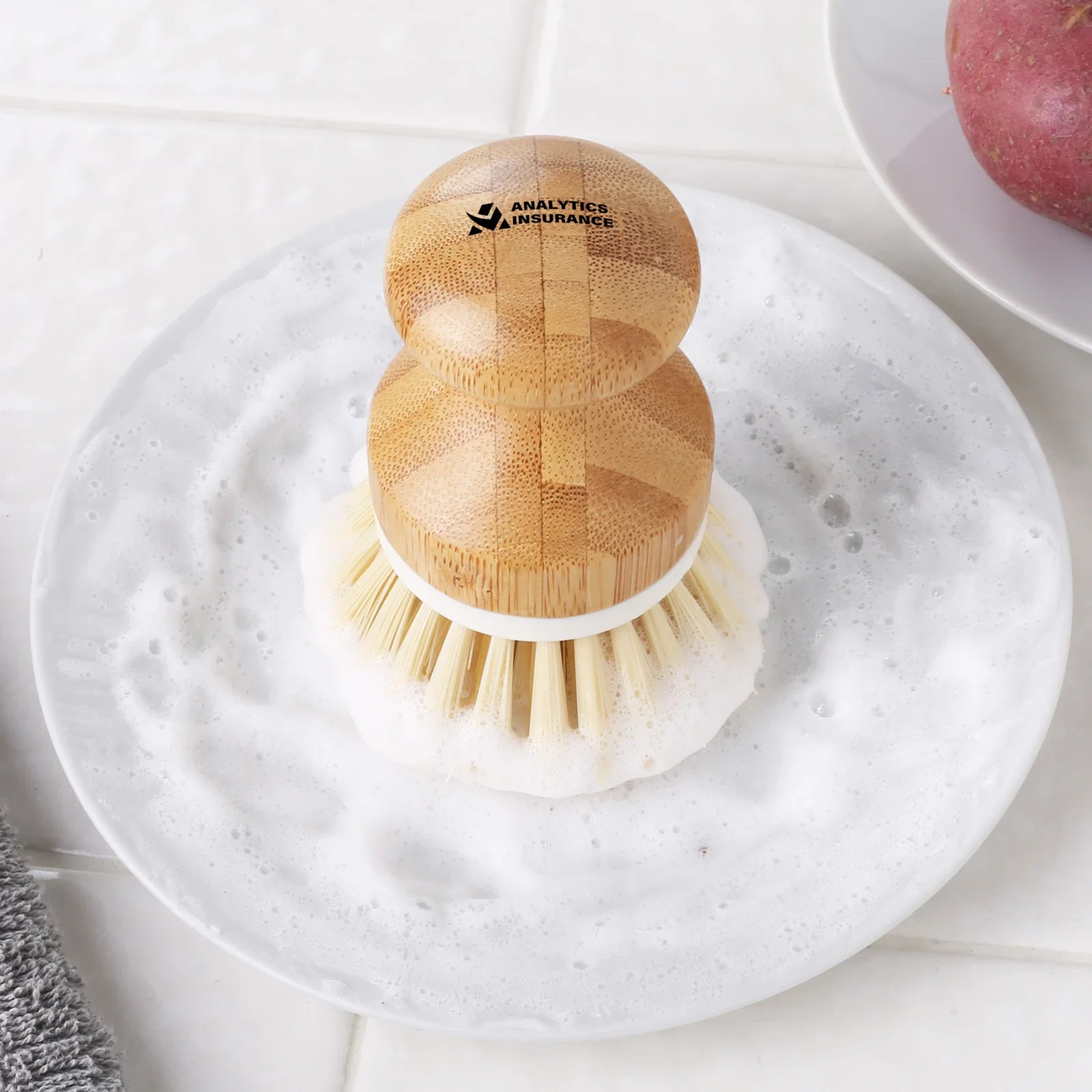 Bamboo Vegetable and Dish Cleaning Kitchen Brush — view 2