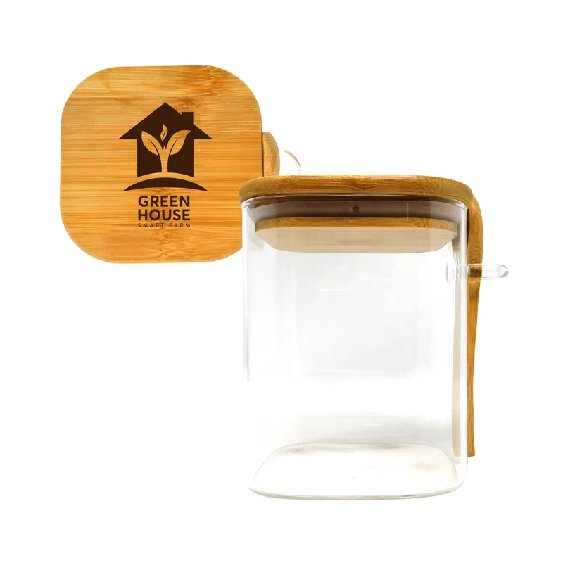 Chun Glass & Bamboo Storage Container — view 2