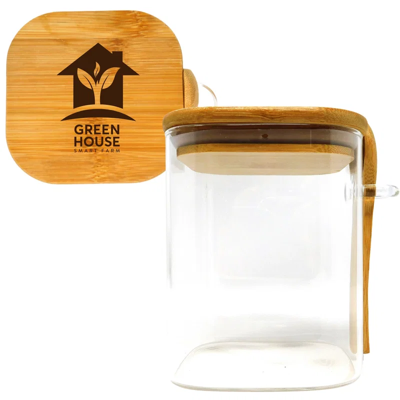 Chun Glass & Bamboo Storage Container — view 3