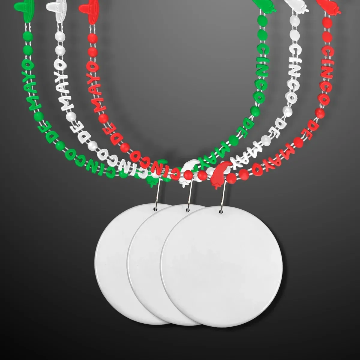 Cinco de Mayo Party Beads with Medallion (NON LIGHT UP) — view 2