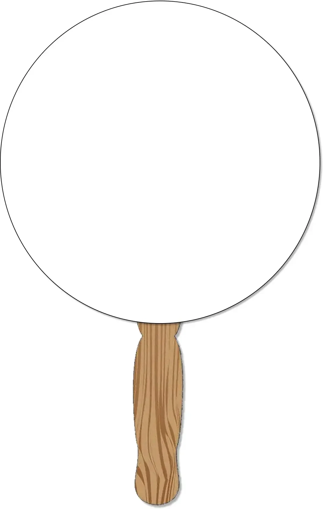 Custom Circle Hand Held Paper Fans — view 2