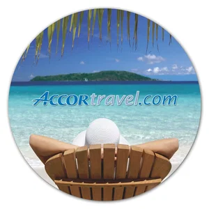 8-Inch Circle Removable Adhesive Mouse Pad / Counter Mat, Full-Color Imprint