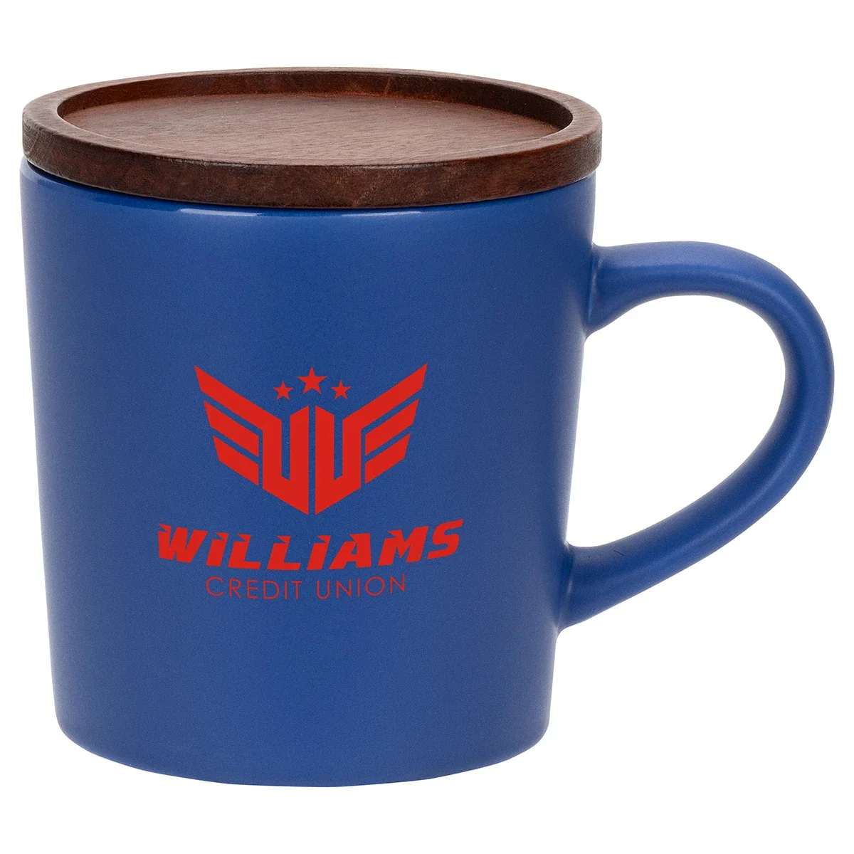 Side profile of the custom Circo 16 oz Ceramic Mug, showing its curved handle