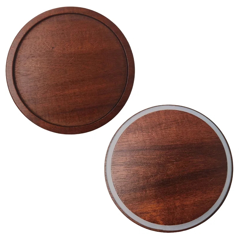 Angled view of the Circo 16 oz Ceramic Mug with Wooden Lid in a color option