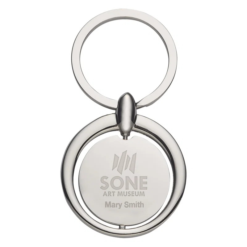 Circular Metal Key Tag — view 3