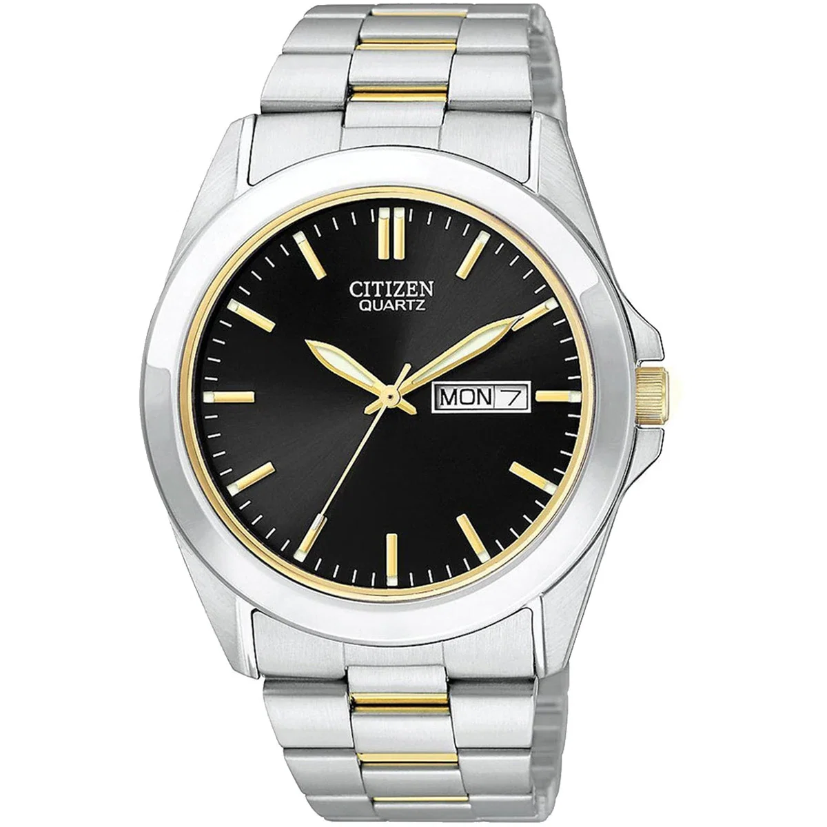 Citizen BF058456E Men's Two-tone Stainless Watch w/Round Black Dial