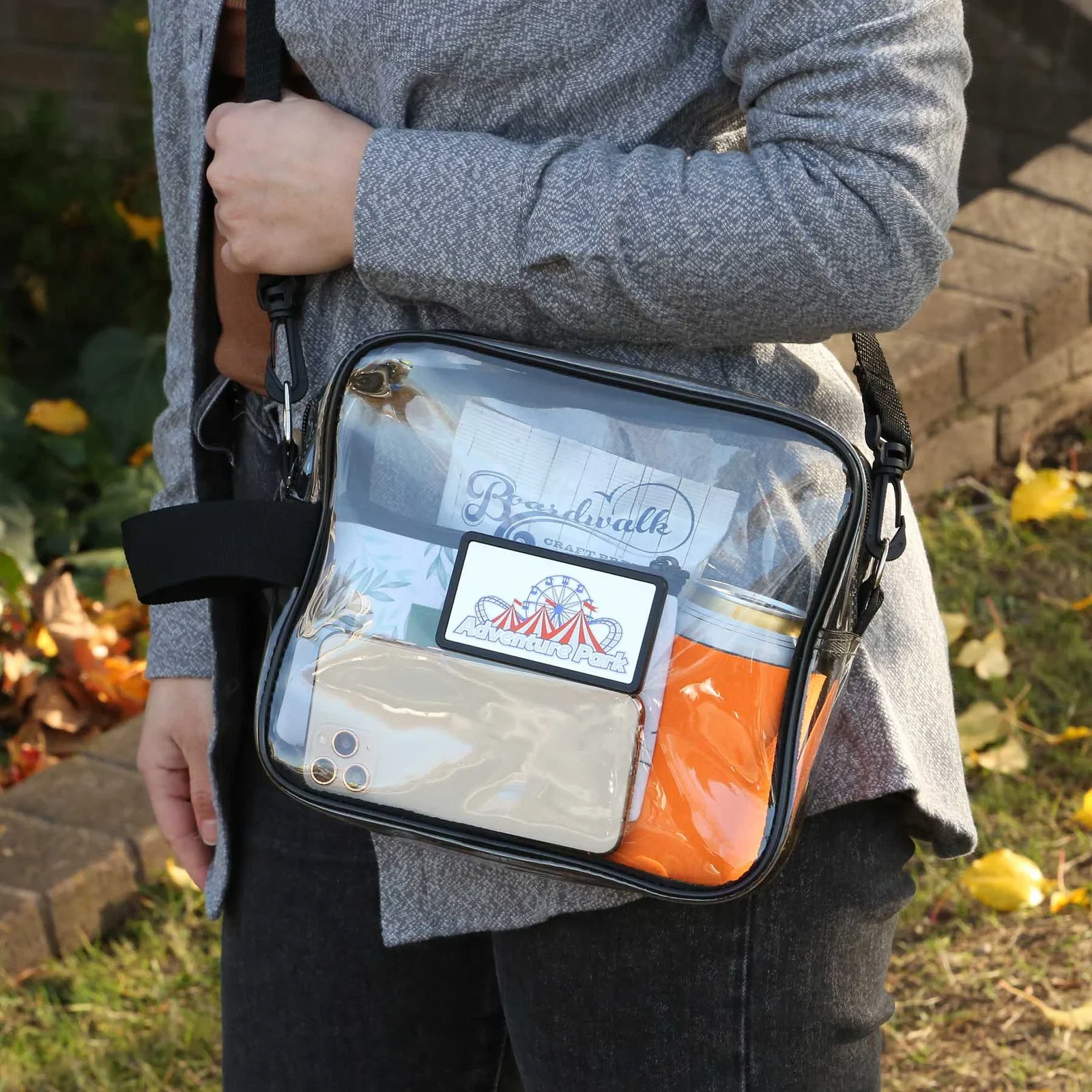 Clear Stadium Approved Crossbody Bags W/ Heavy-duty handle — view 4