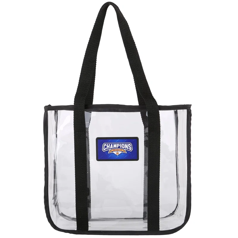 Clear Stadium Approved Tote Bags W/ Black Nylon Trim — view 7