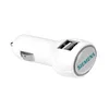 2-Port Classic USB Car Adaptor, 1 Amp with Illuminated Logo, Full-Color Dome Imprint in White
