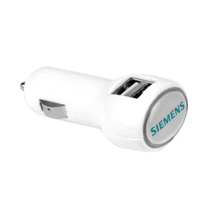 2-Port Classic USB Car Adaptor, 1 Amp with Illuminated Logo, Full-Color Dome Imprint