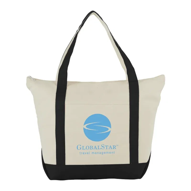 Classic 12oz Cotton Canvas Zippered Tote