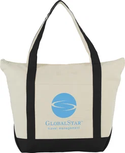Classic 12 oz Cotton Canvas Zippered Tote