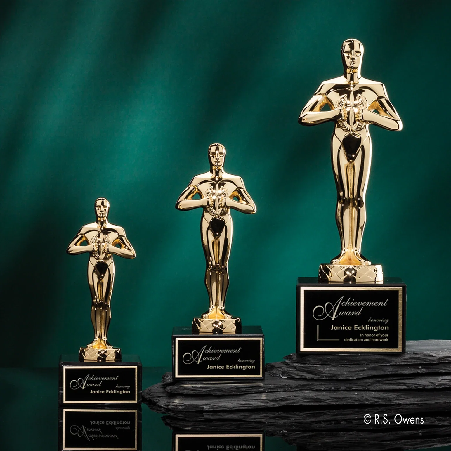 Custom Cast Metal Achievement Figure Award for employee recognition