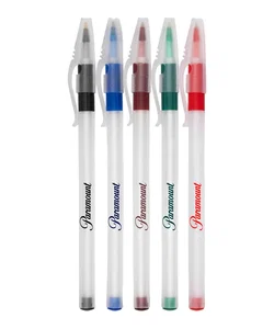 Classic Frosted Stick Pen with Grip