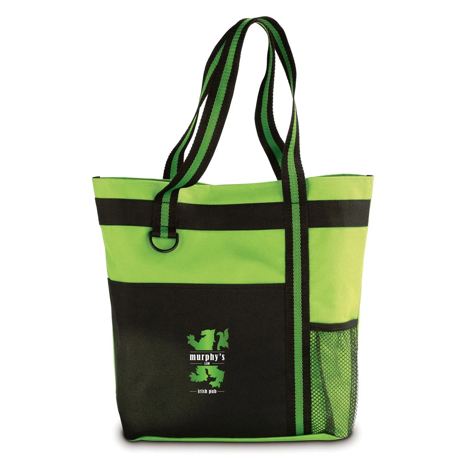 Classic Tote — Black/Lime Green — view 2