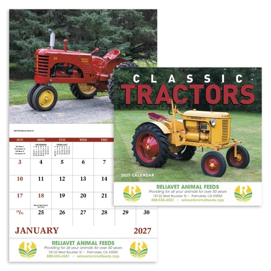 Good Value™ Classic Tractor - Stapled Calendar