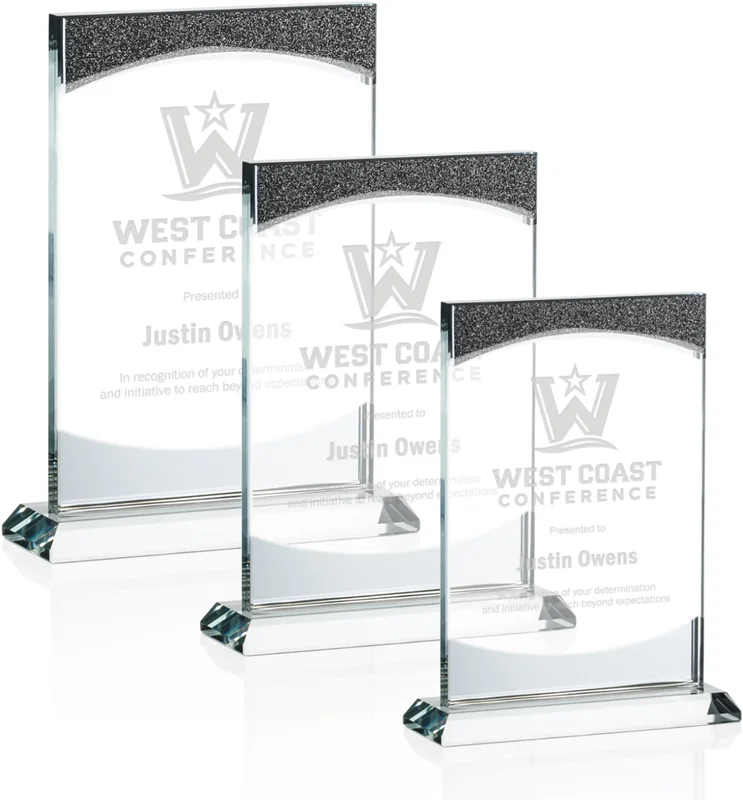 Claxton Custom Crystal Award with Mirror Finish β view 1