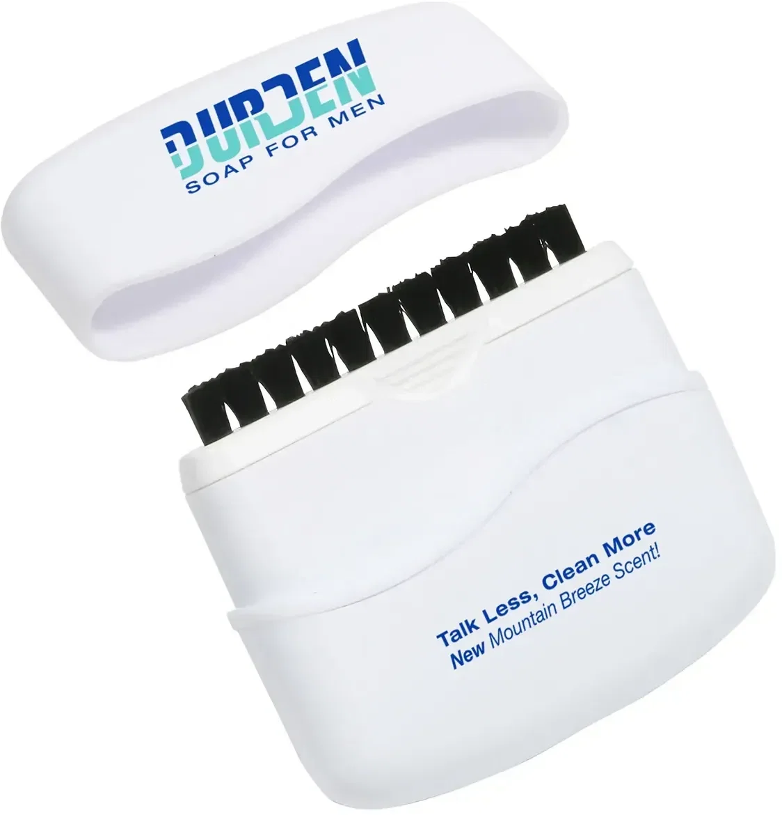 Custom Clean Sweep brush showing keyboard bristle end and soft screen wipe