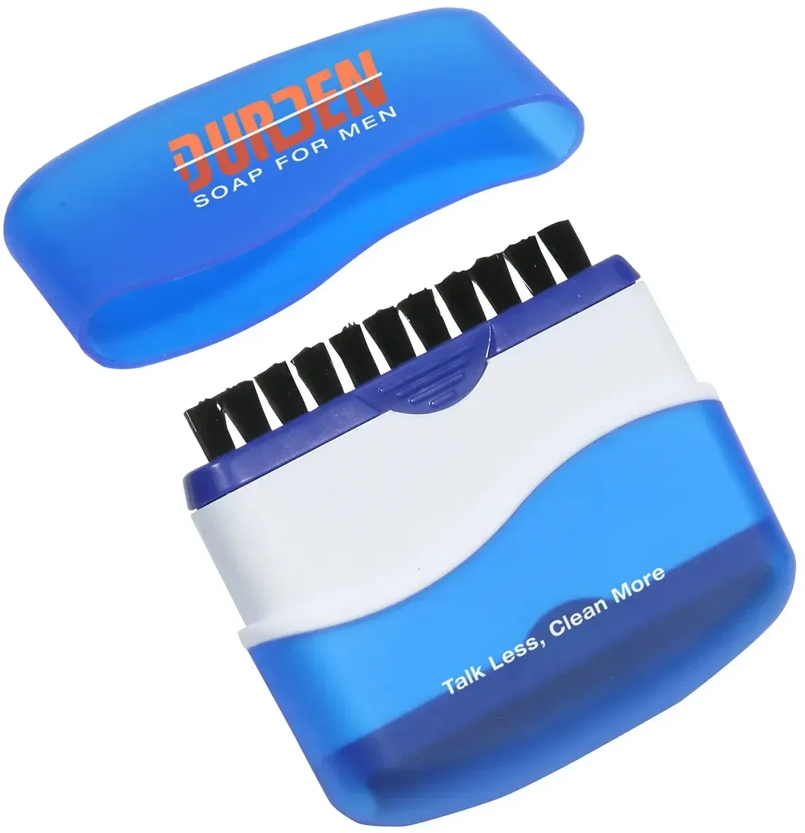 Branded Clean Sweep monitor brush cleaning a screen, promotional office giveaway