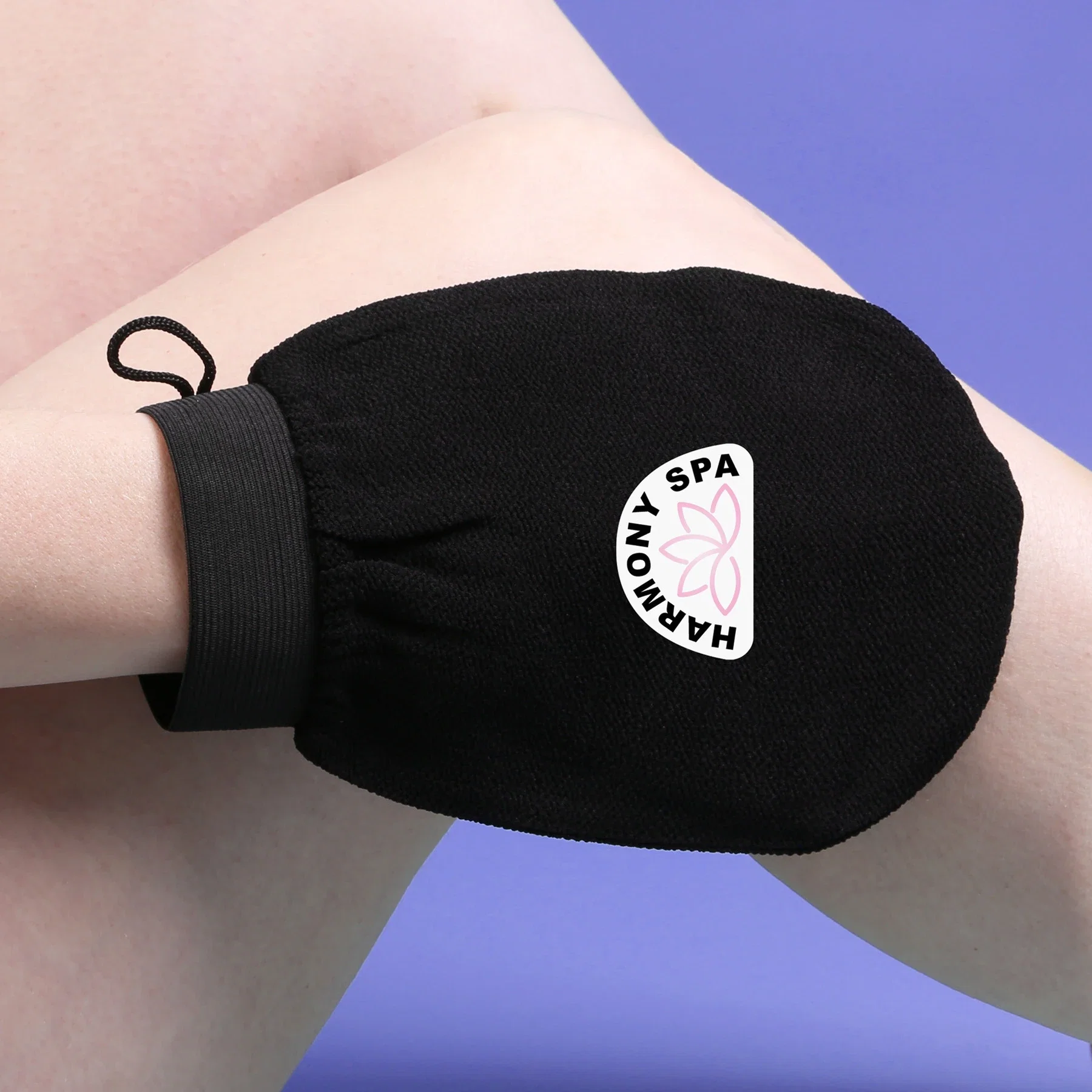 Cleansor Exfoliating Mitt being worn