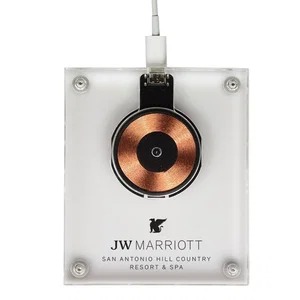 Clear Acrylic 15 Watt Wireless Charger, 3.63" x 4.25" x 0.5", Laser Engraved