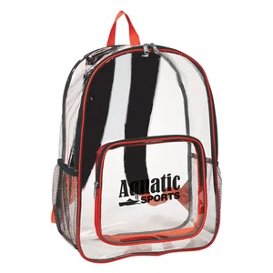 Double-Zippered Clear Backpack