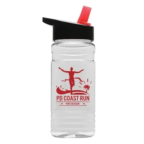 Clear Bottle with Flip-Straw Lid (20 oz.) — view 2