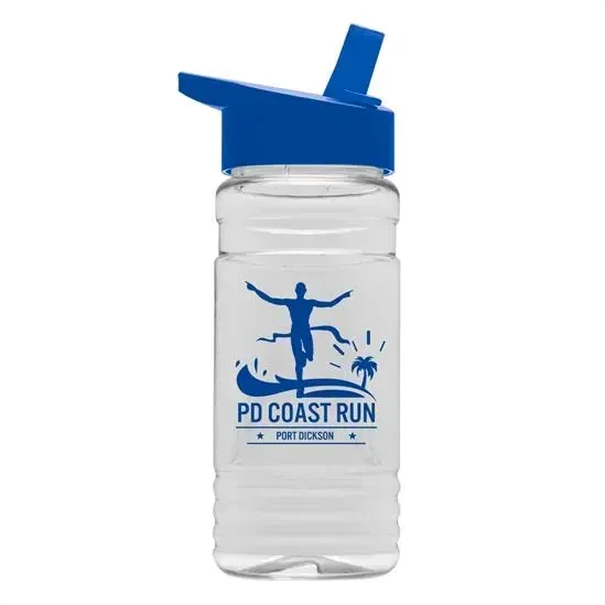 Clear Bottle with Flip-Straw Lid (20 oz.) — view 3