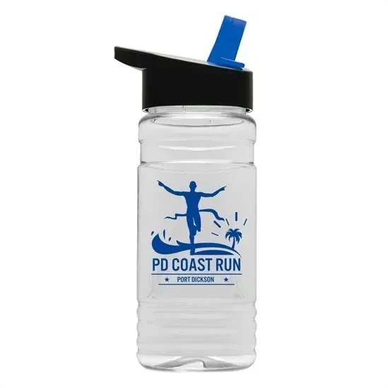 Clear Bottle with Flip-Straw Lid (20 oz.) — view 4