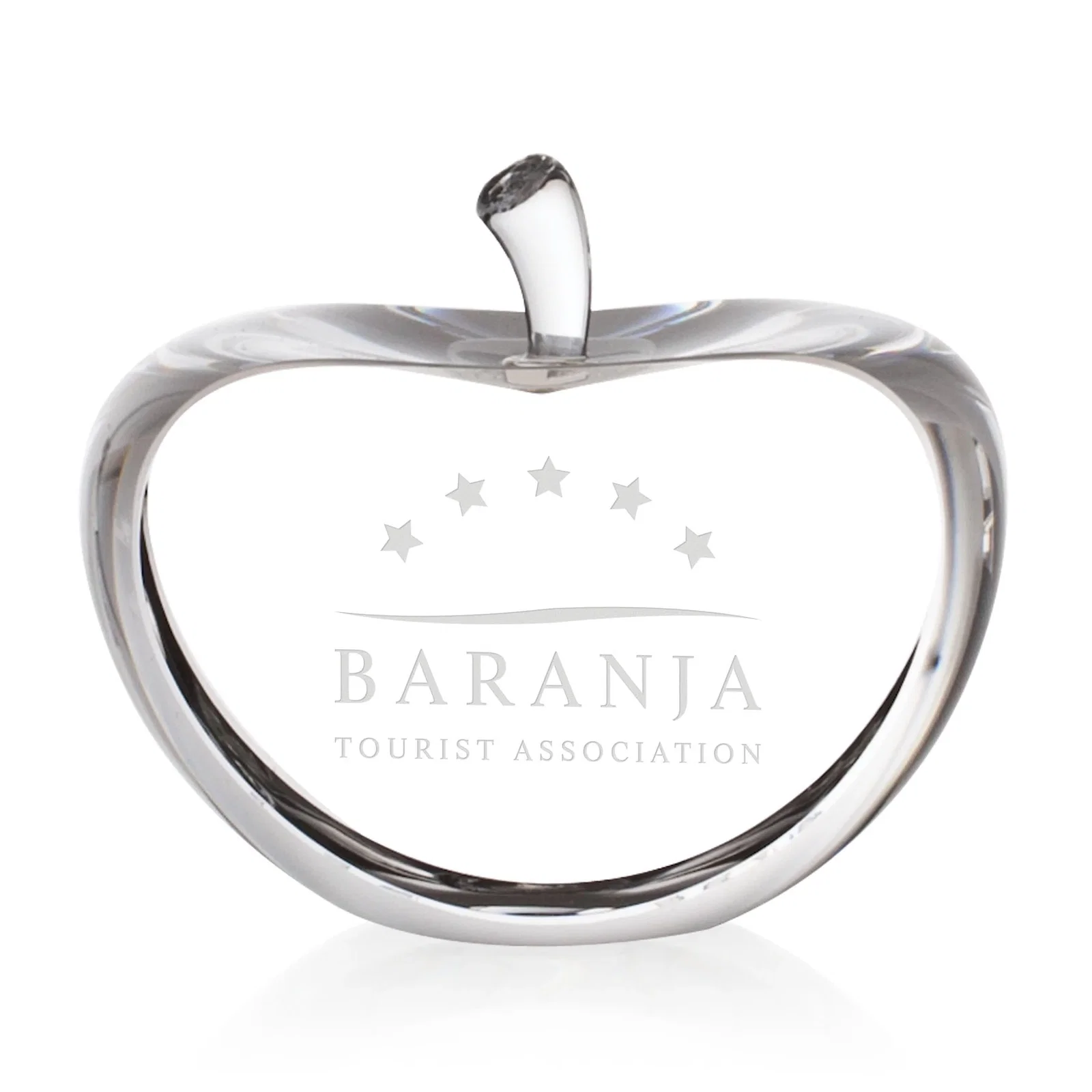 Clear Apple w/ Flat Front & Back — view 2