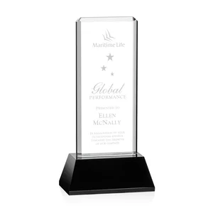 Clear Crystal Upright on Weighted Black Base