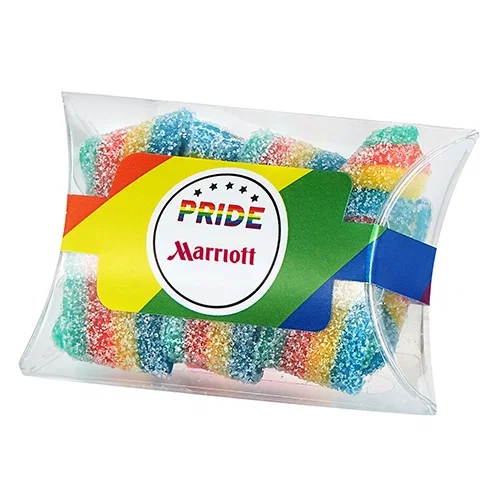 Clear Pillow Case with Rainbow Pride Design — view 2
