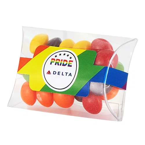 Clear Pillow Case with Rainbow Pride Design — view 4
