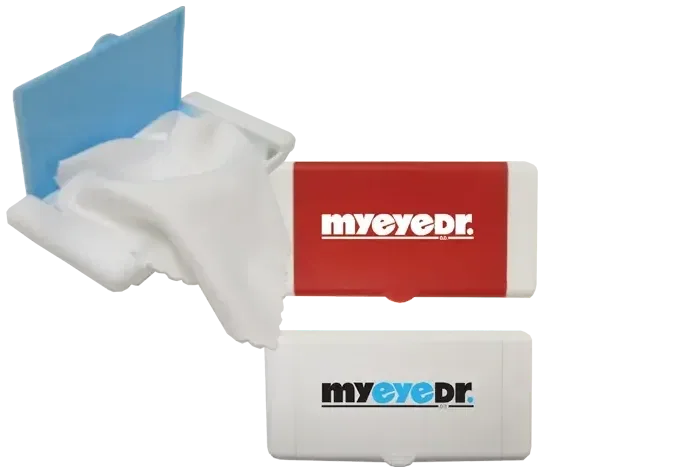 Clear Sight Microfiber Cloth. Microfiber lens cloth in plastic case for cleaning glasses and phone screens