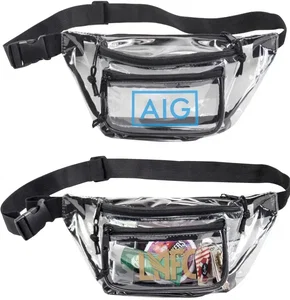 Custom Clear Triple Zipper Fanny Pack