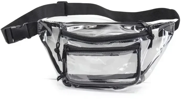 Custom Clear Triple Zipper Fanny Pack — view 2