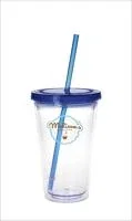 Good Value™ Clear Tumbler with Colored Lid - 18 oz. — view 2