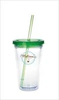 Good Value™ Clear Tumbler with Colored Lid - 18 oz. — view 3