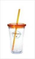 Good Value™ Clear Tumbler with Colored Lid - 18 oz. — view 4