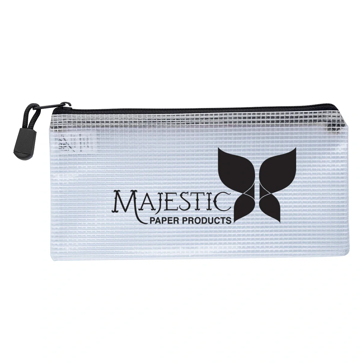 Pens visible through the transparent front of the case