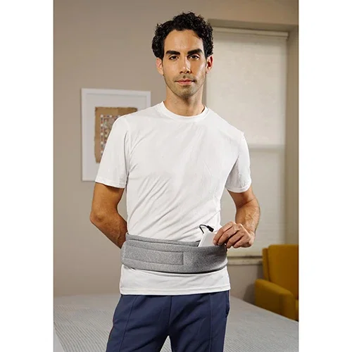 Branded heating wrap folded, angled view